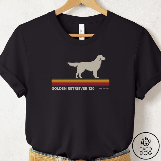 Golden Retriever VHS T-Shirt Black Taco-Dog