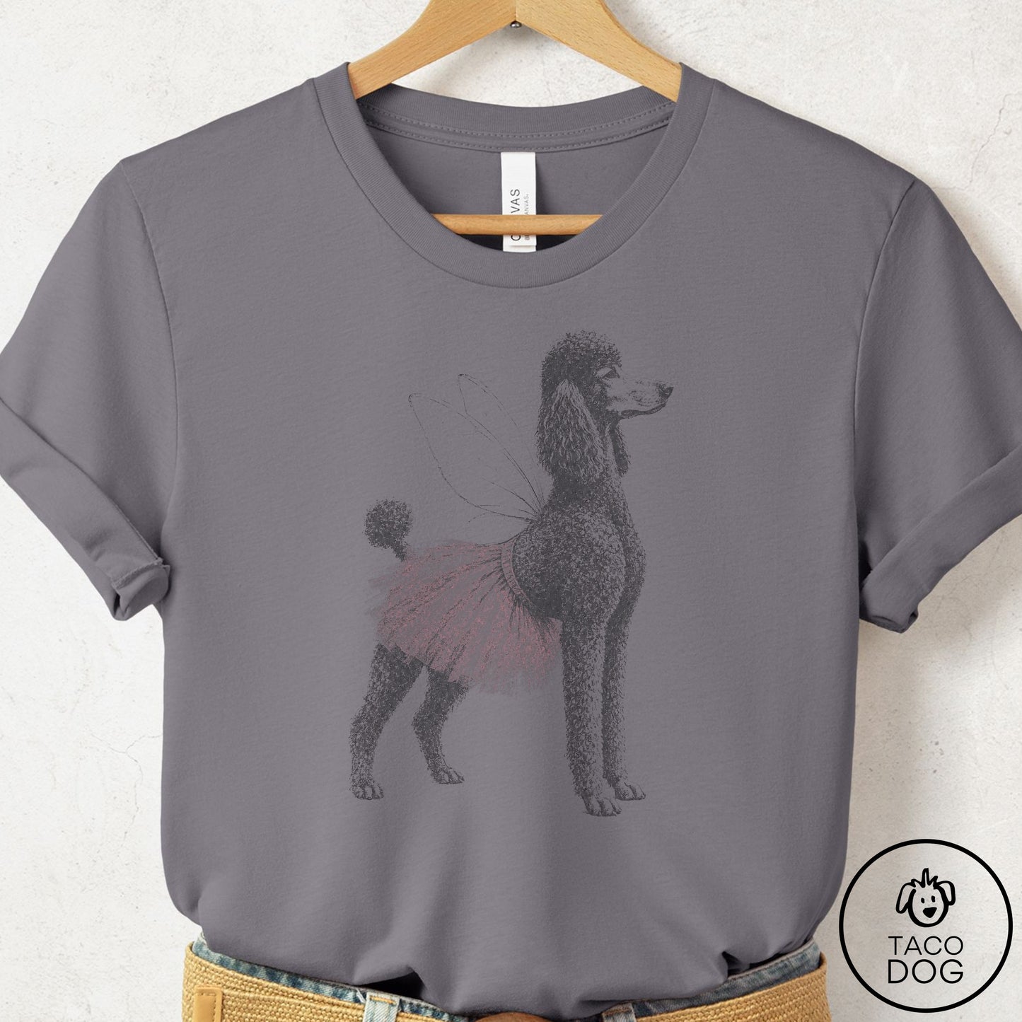 Poodle Vintage Fairy T-Shirt Storm Taco-Dog