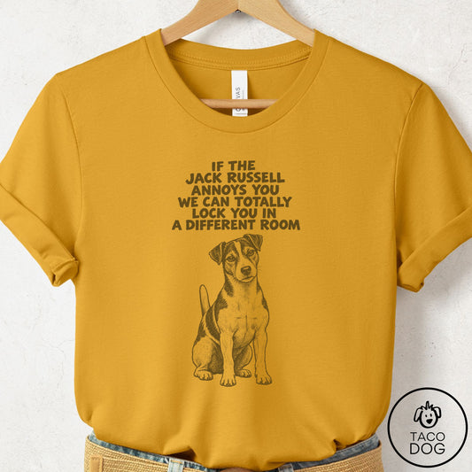 Jack Russell Annoys You T-Shirt Mustard Taco-Dog