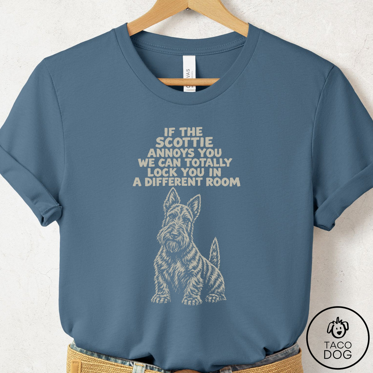 Scottie Annoys You T-Shirt Steel Blue Taco-Dog