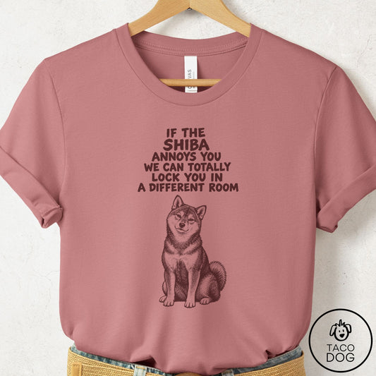 Shiba Inu Annoys You T-Shirt Mauve Taco-Dog