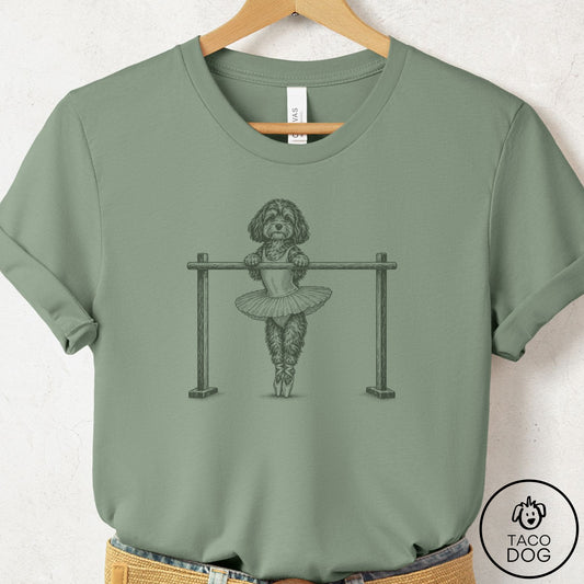 Havanese Ballet T-Shirt Sage Taco-Dog