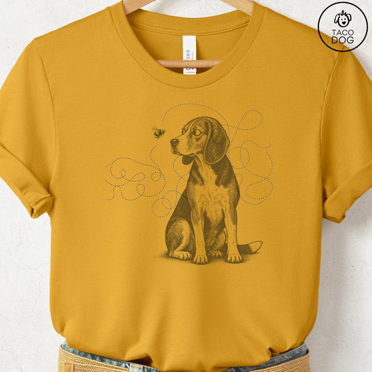 Beagle Bee T-Shirt Mustard Taco-Dog