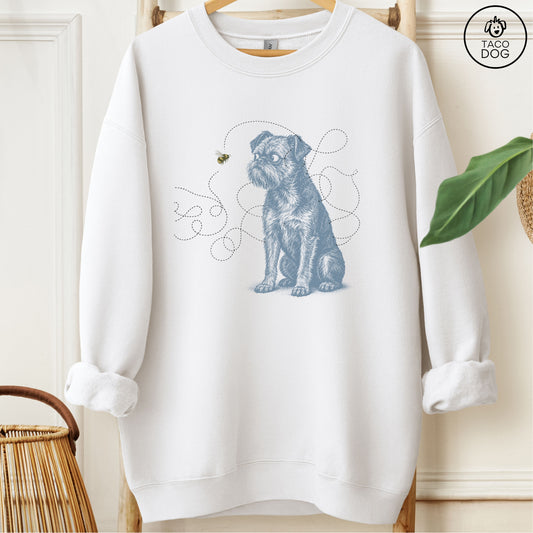 Brussels Griffon Bee Sweatshirt White Taco-Dog