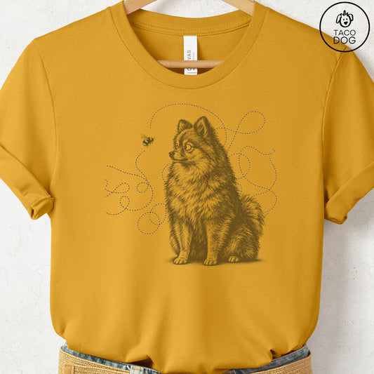 Pomeranian Bee T-Shirt Mustard Taco-Dog