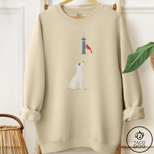 Bull Terrier Birder Sweatshirt Sand Taco-Dog
