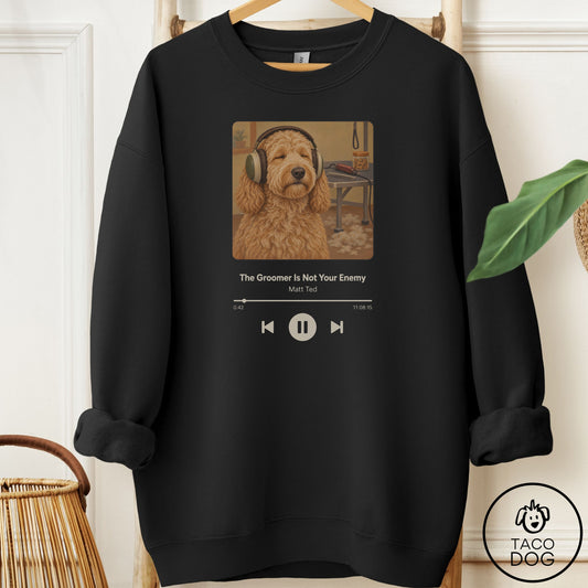 Doodle Book on Tape Sweatshirt Black Taco-Dog