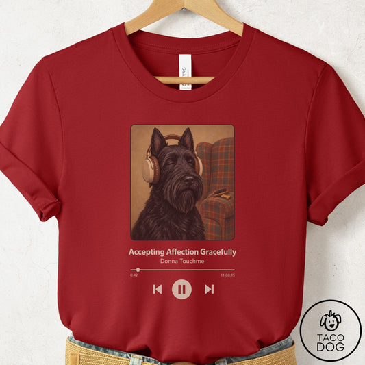 Scottie Book on Tape T-Shirt Canvas Red Taco-Dog