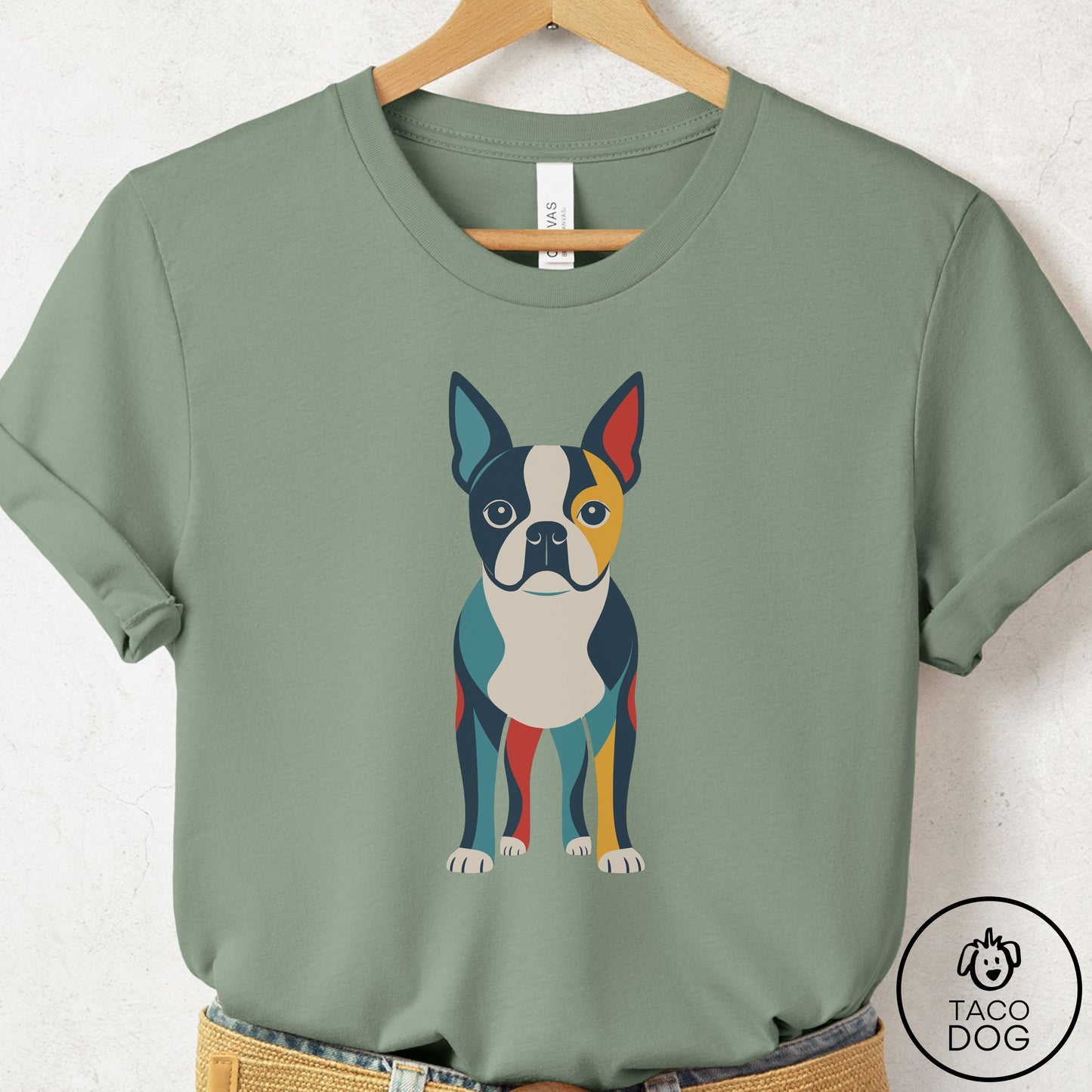 Boston Terrier Color Block T-Shirt