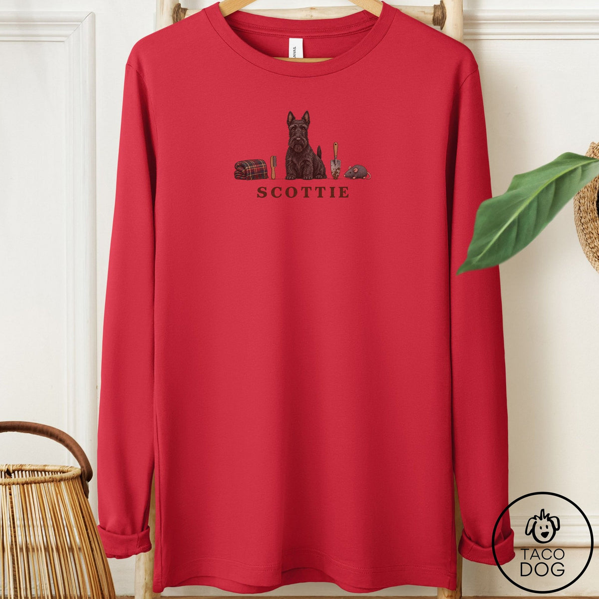 Scottie Breed Kit Long Sleeve Tee Red Taco-Dog