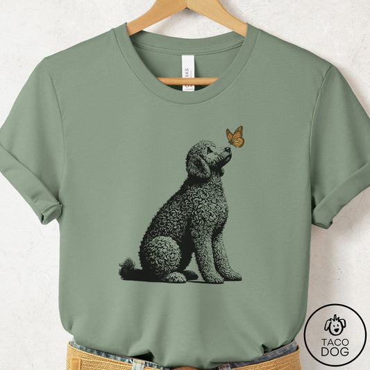Doodle Butterfly T-Shirt Sage Taco-Dog