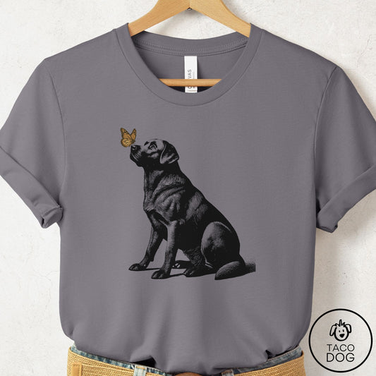 Labrador Retriever Butterfly T-Shirt Storm Taco-Dog