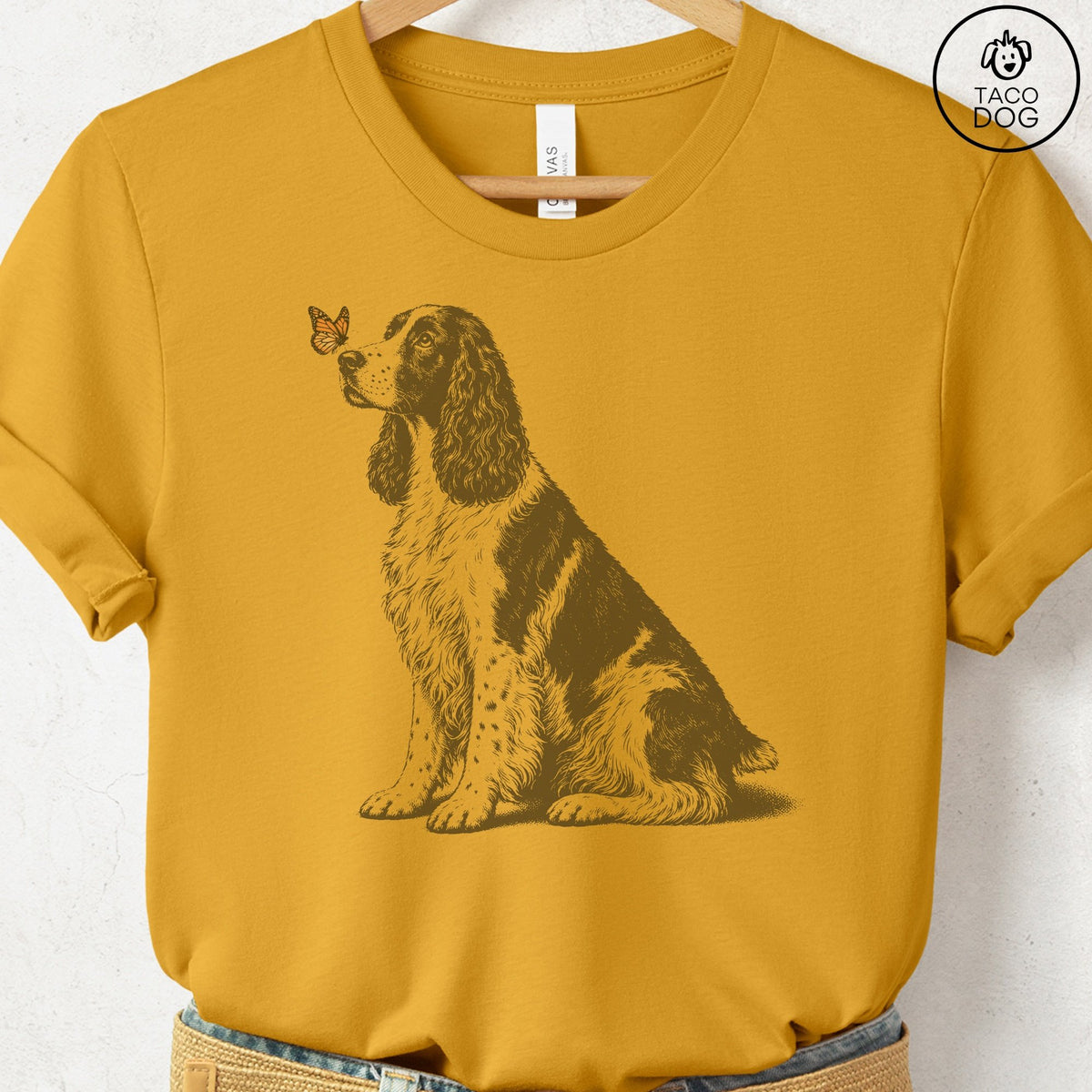 Springer Spaniel Butterfly T-Shirt