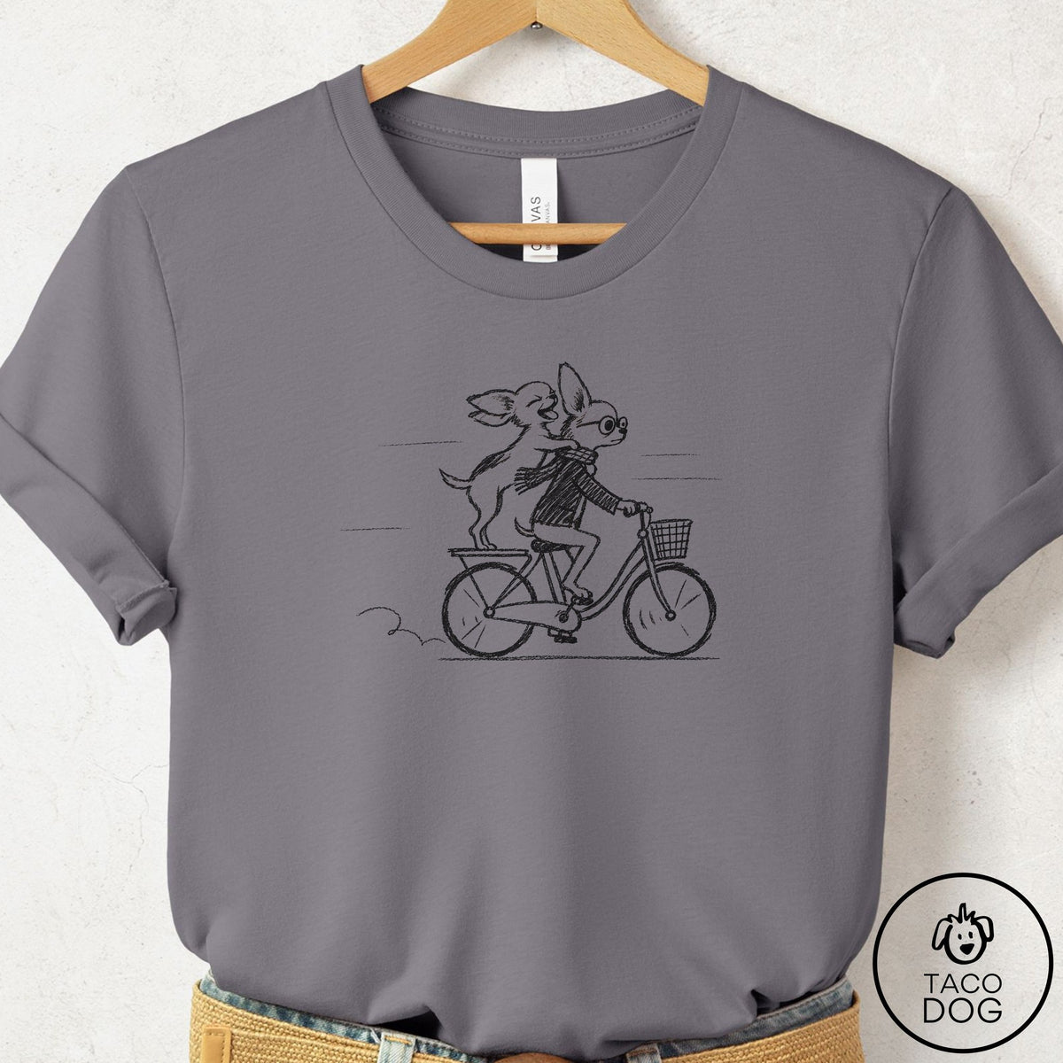 Chihuahua Carpool T-Shirt Storm Taco-Dog