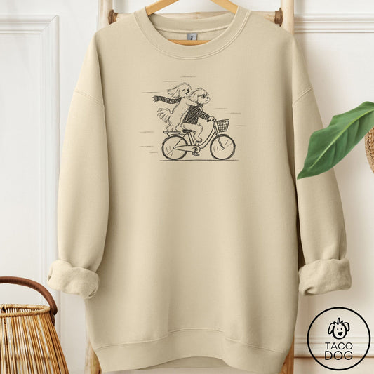 Maltese Carpool Sweatshirt Sand Taco-Dog