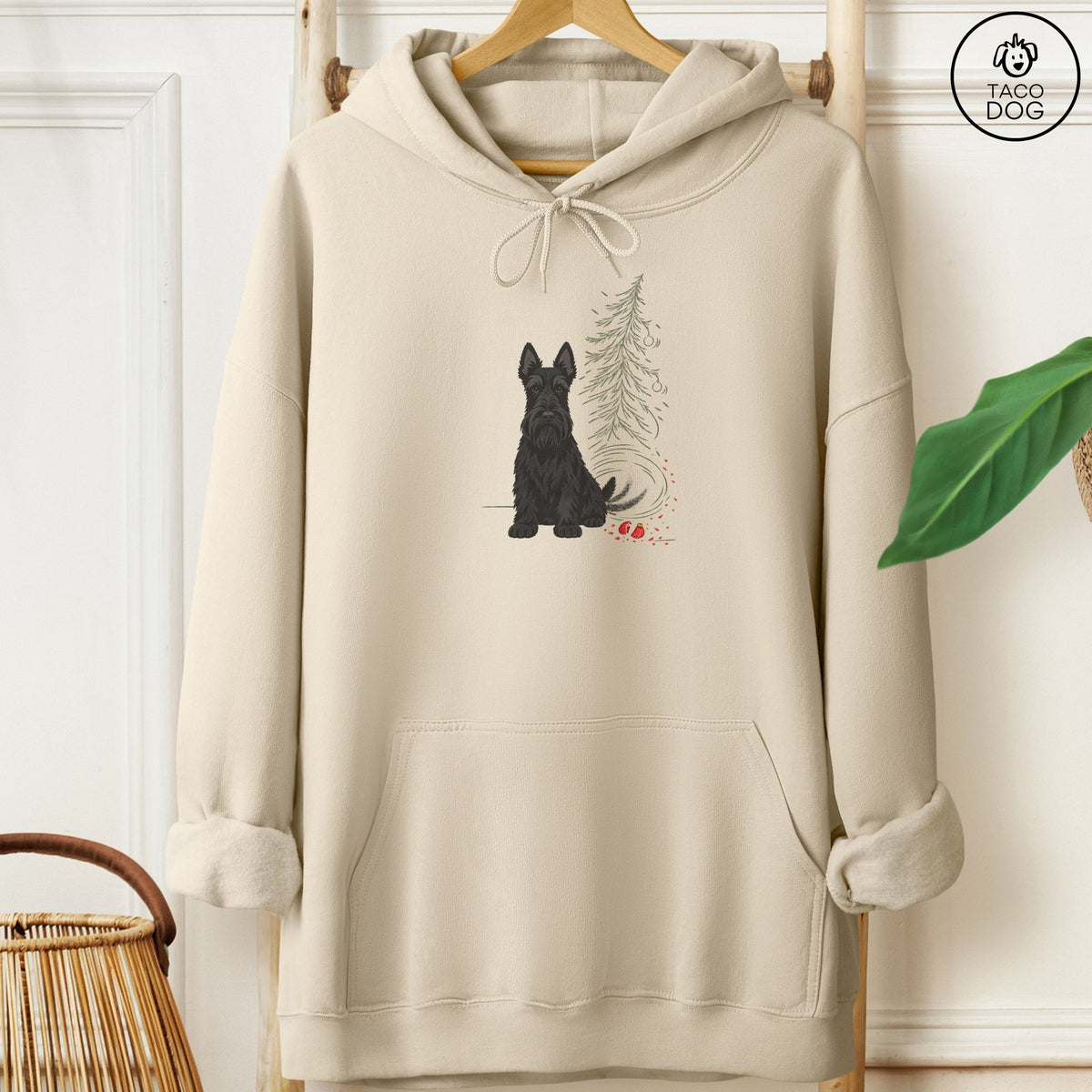 Scottie Christmas Joy Hoodie Sand Taco-Dog