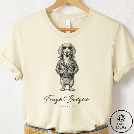 Dachshund Cool T-Shirt Natural Taco-Dog