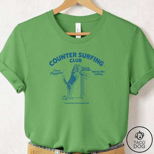 Beagle Counter Surfing Club T-Shirt Leaf S Taco-Dog