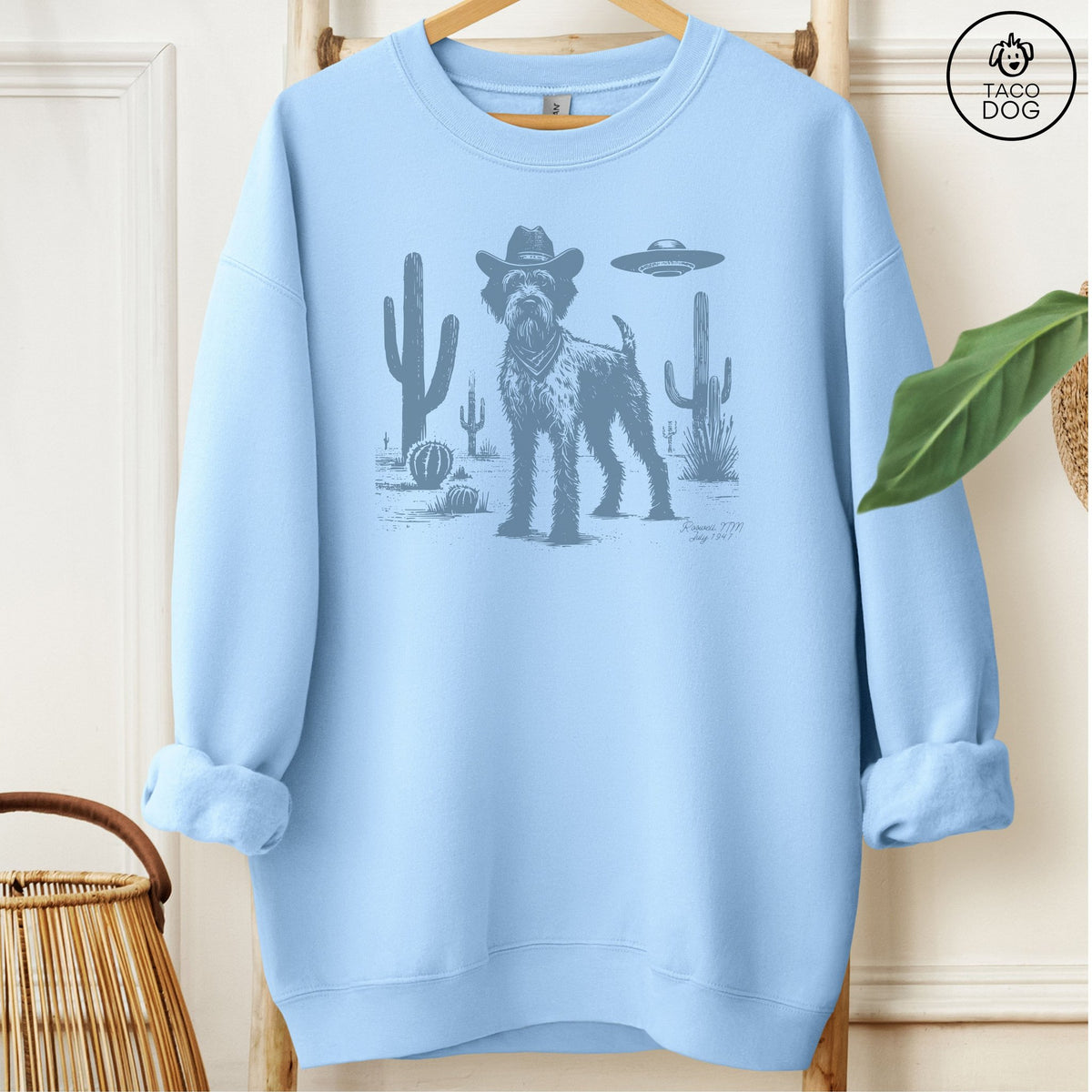 Wirehaired Pointing Griffon Cowboy UFO Sweatshirt