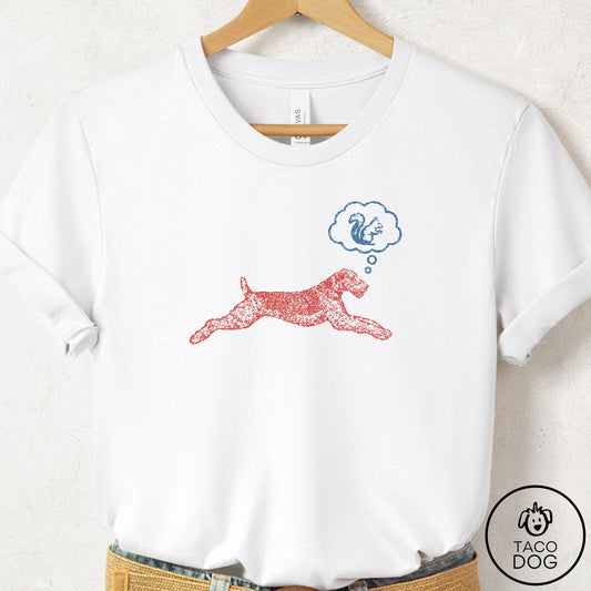 Airedale Daydream T-Shirt White Taco-Dog
