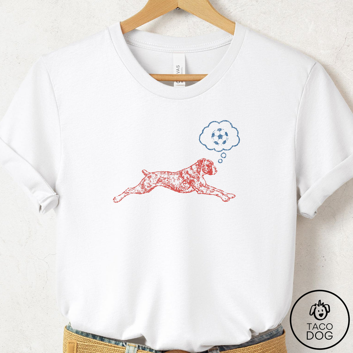 Boxer Daydream T-Shirt White Taco-Dog