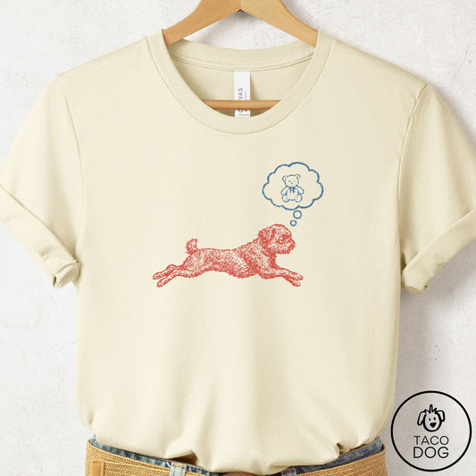 Brussels Griffon Daydream T-Shirt Natural Taco-Dog