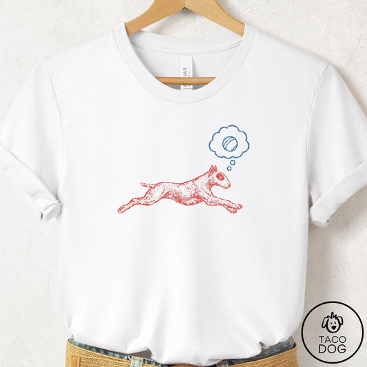 Bull Terrier Daydream T-Shirt White Taco-Dog