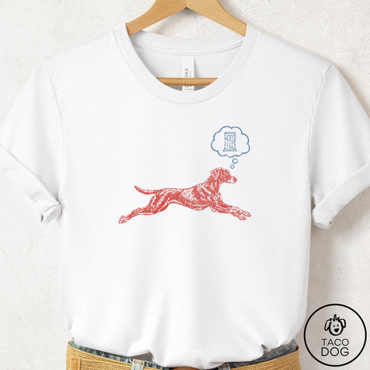 Doberman Daydream T-Shirt White Taco-Dog