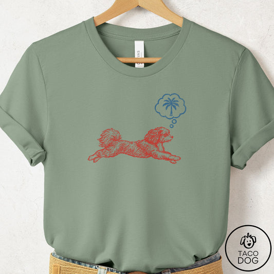 Havanese Daydream T-Shirt Sage Taco-Dog