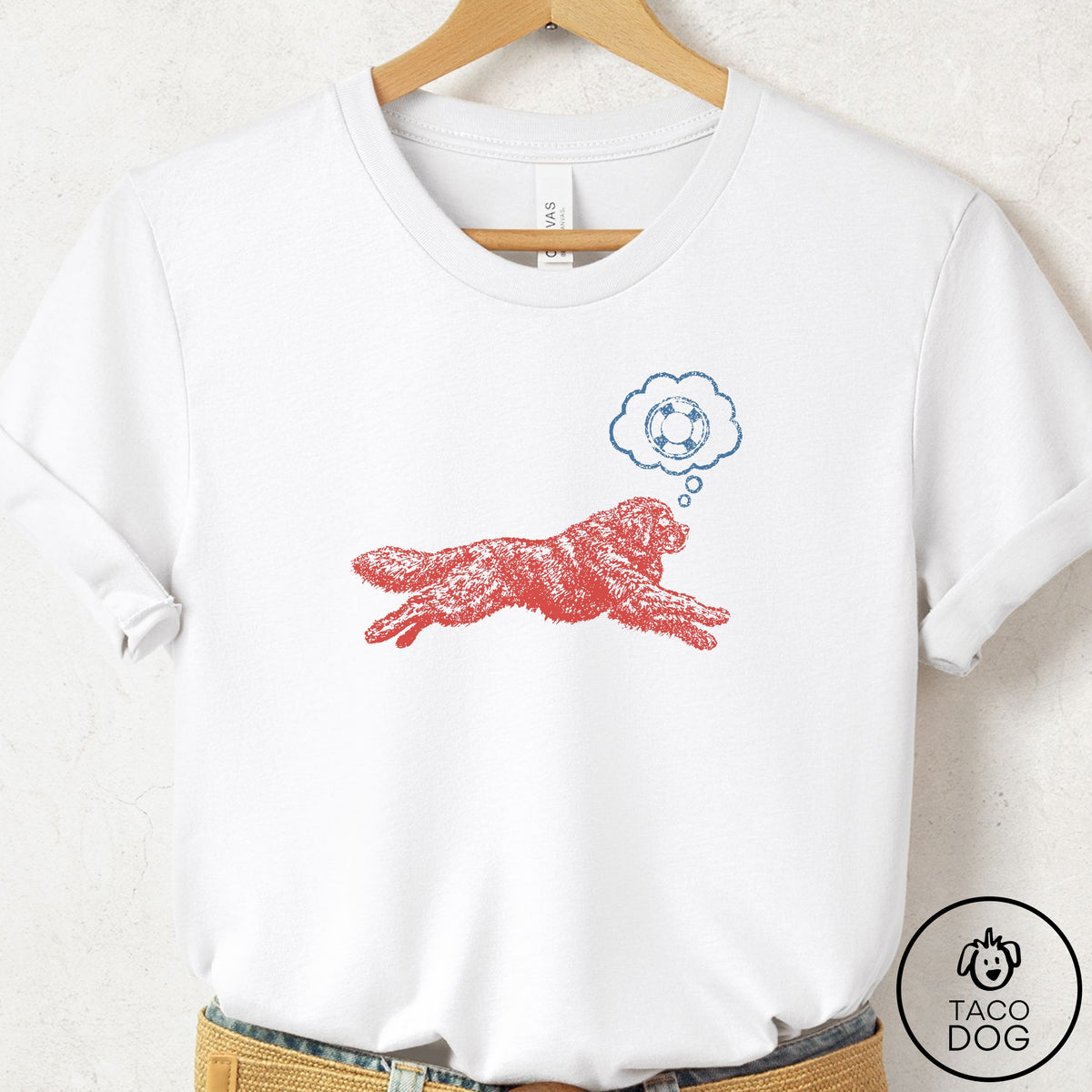 Newfoundland Daydream T-Shirt White Taco-Dog