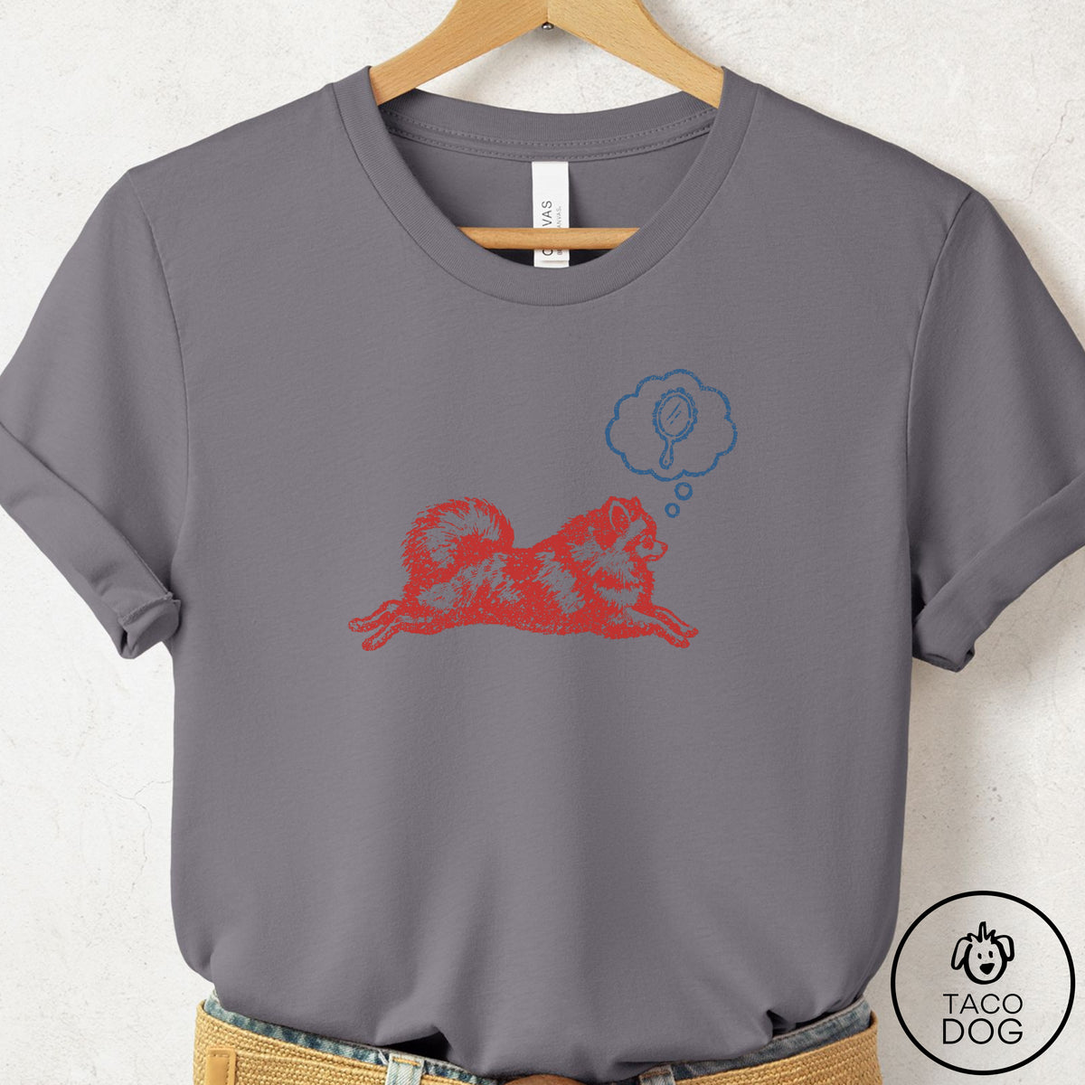 Pomeranian Daydream T-Shirt Storm Taco-Dog