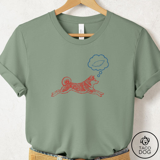 Shiba Inu Daydream T-Shirt Sage Taco-Dog