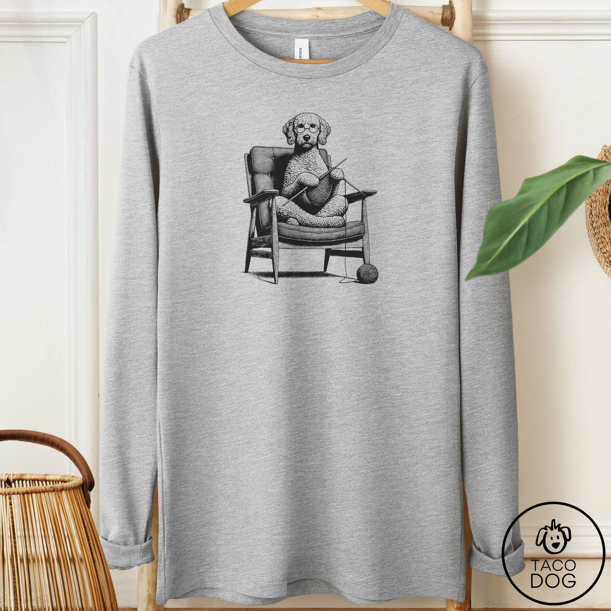 Doodle Knitting Long Sleeve Tee