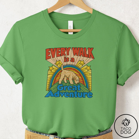 Wheaten Terrier Every Walk T-Shirt Leaf Taco-Dog