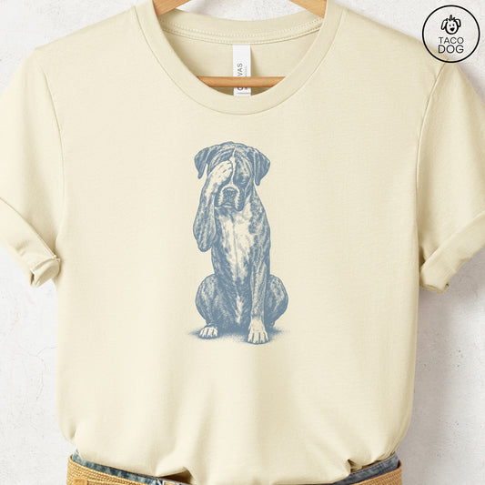 Boxer Facepalm T-Shirt Natural Taco-Dog