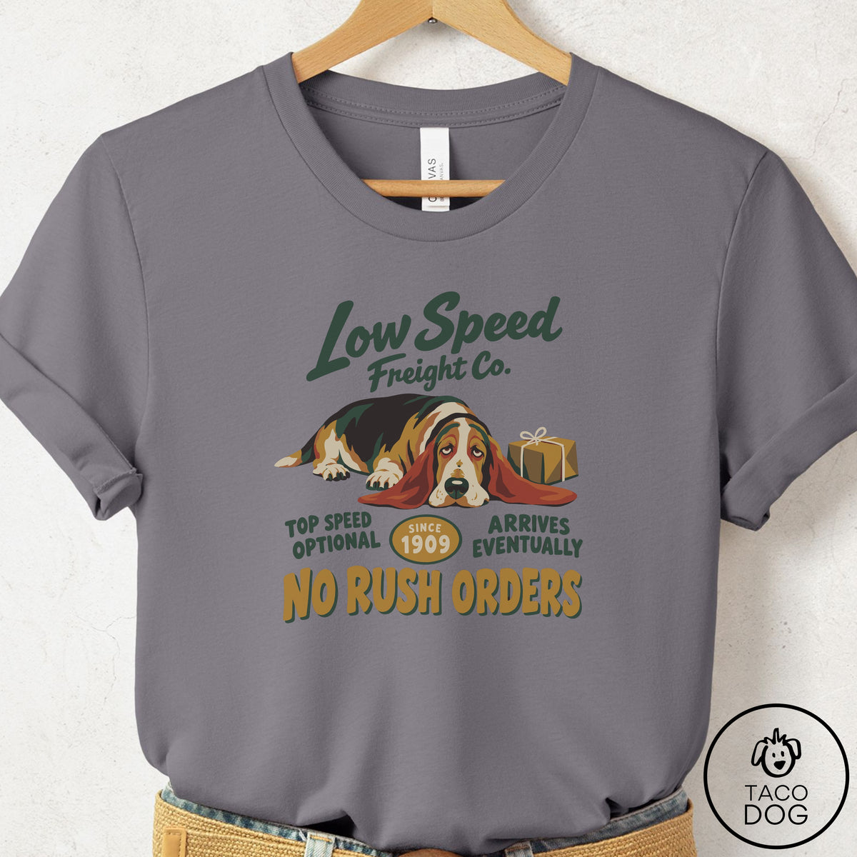Basset Hound Family Business T-Shirt Storm Taco-Dog
