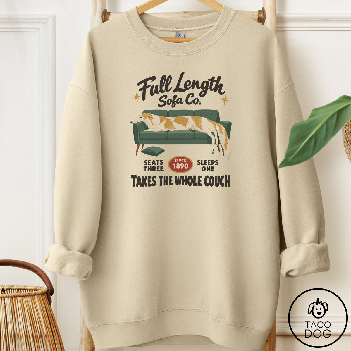 Borzoi Family Business Sweatshirt Sand Taco-Dog