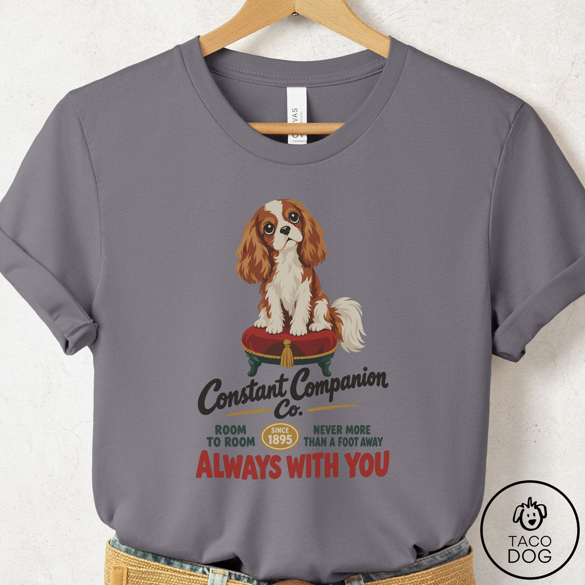 Cavalier King Charles Spaniel Family Business T-Shirt Storm Taco-Dog