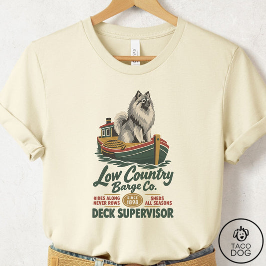 Keeshond Family Business T-Shirt Natural Taco-Dog