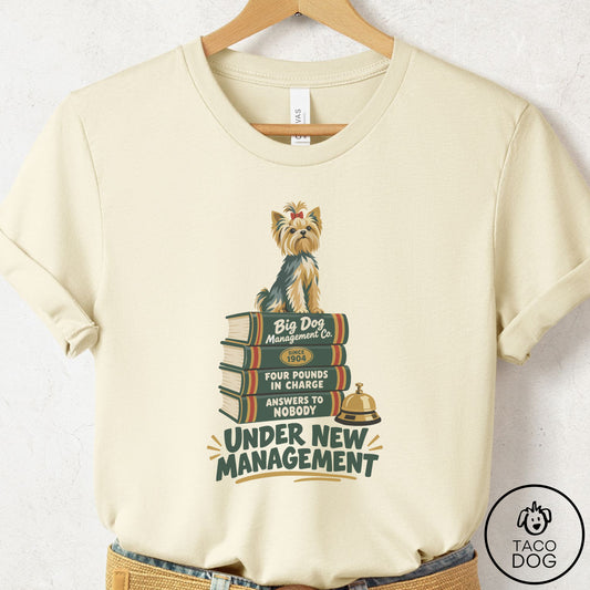 Yorkshire Terrier Yorkie Family Business T-Shirt Natural Taco-Dog