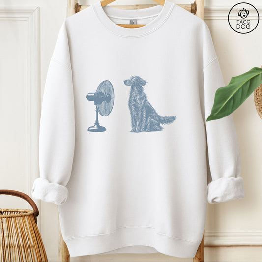 Flat-Coated Retriever Fan Sweatshirt White Taco-Dog