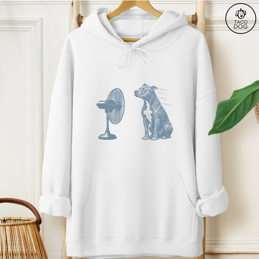 Pitbull Fan Hoodie White Taco-Dog