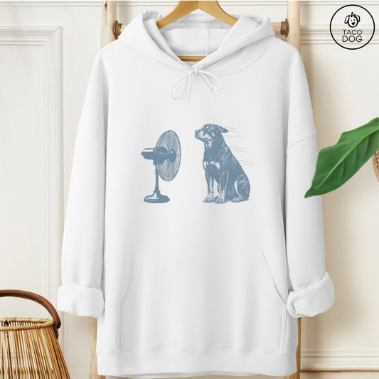 Rottweiler Fan Hoodie White Taco-Dog