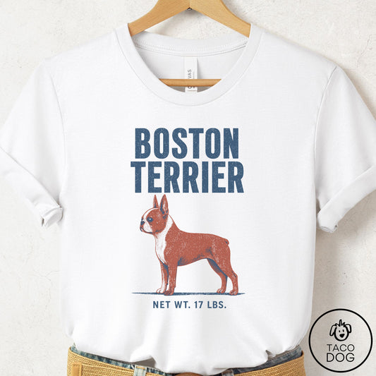 Boston Terrier Feedsack T-Shirt White Taco-Dog