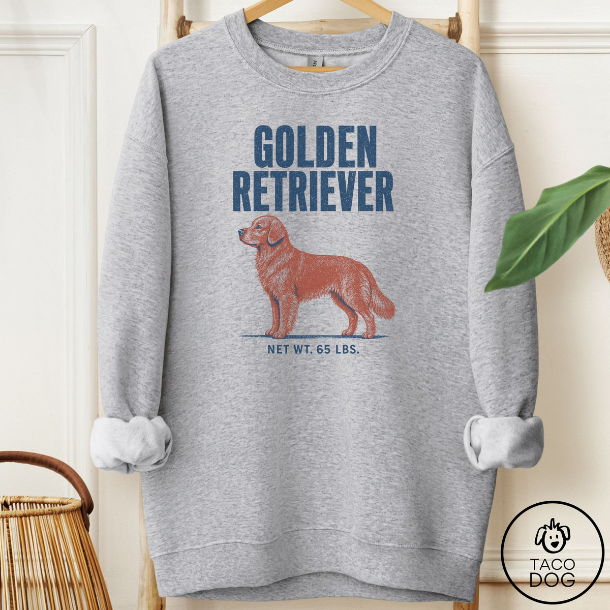 Golden Retriever Feedsack Sweatshirt Sport Grey Taco-Dog