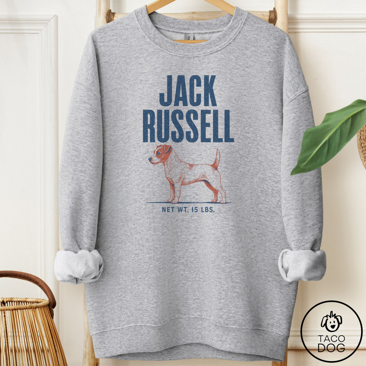 Jack Russell Feedsack Sweatshirt Sport Grey Taco-Dog