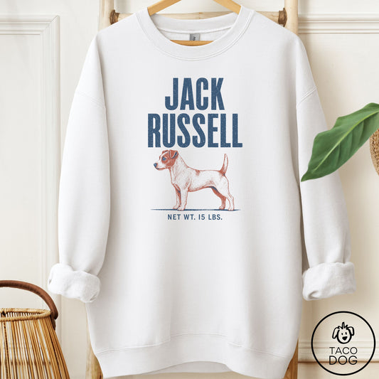 Jack Russell Feedsack Sweatshirt White Taco-Dog
