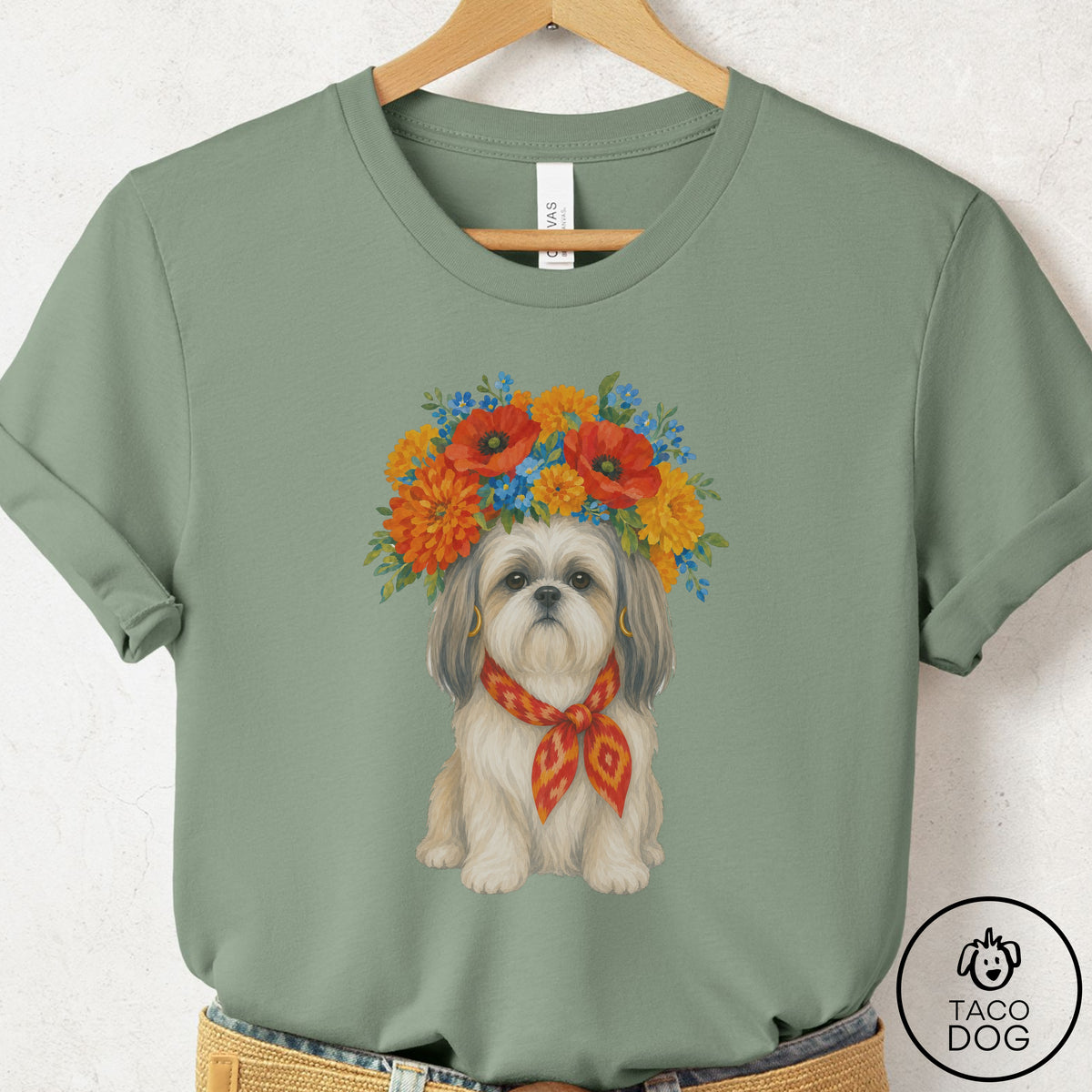 Shih Tzu Flower Crown T-Shirt