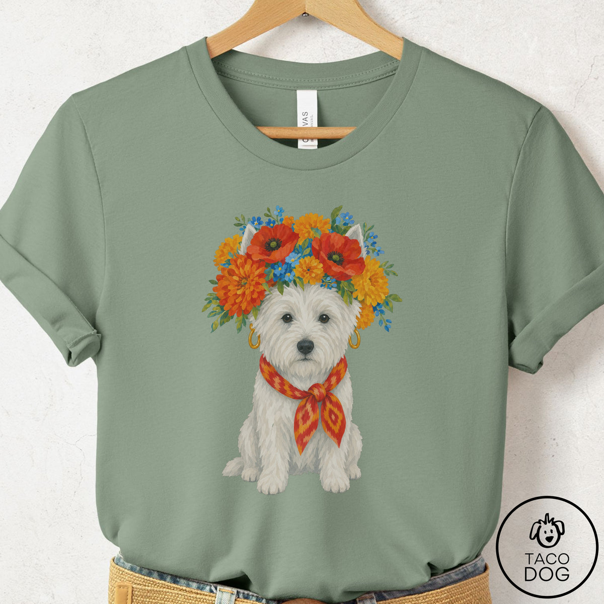 Westie Flower Crown T-Shirt
