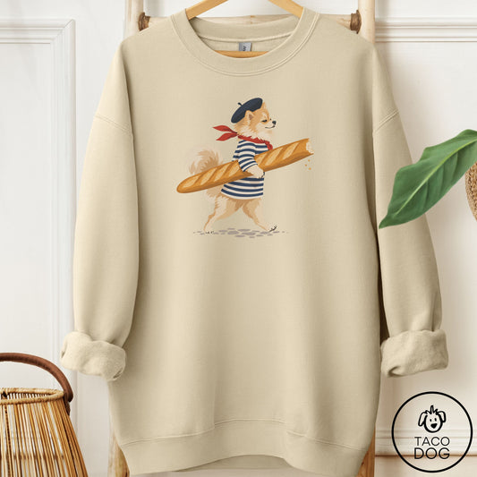 Pomeranian French Sweatshirt Sand Taco-Dog